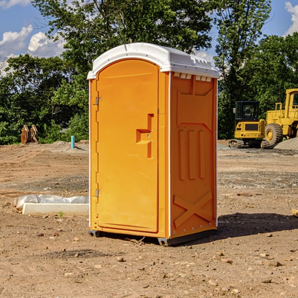 can i customize the exterior of the porta potties with my event logo or branding in Becker